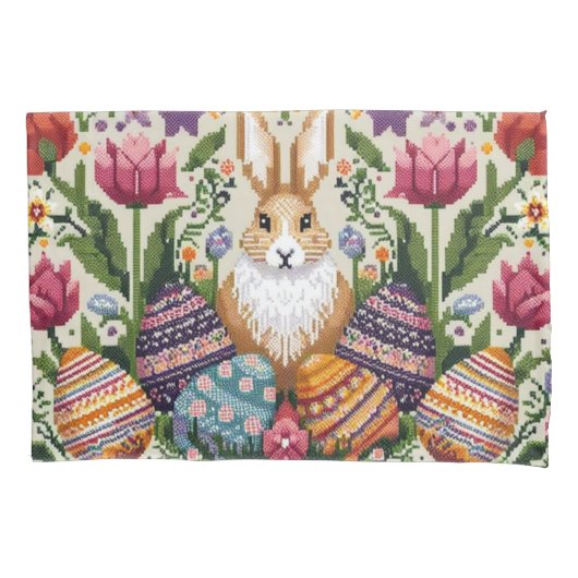 Housse D'oreillers Mignonne/Colorée Printemps/Pâques (devant)