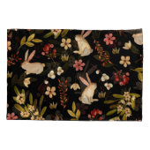 Housse D'oreillers Mignons lapins : Motif à main aquarelle (Dos)