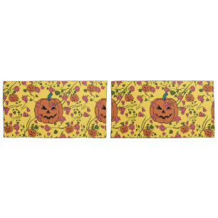 Housse D'oreillers Mikitiez halloween citrouille éffrayant octobre au