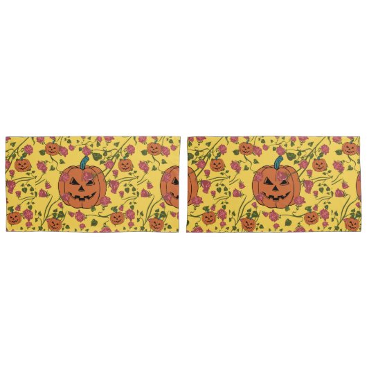 Housse D'oreillers Mikitiez halloween citrouille éffrayant octobre au (devant-Set)