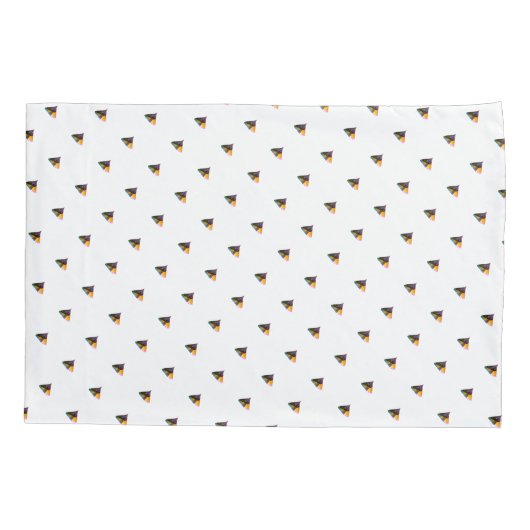 Housse D'oreillers Mini Bleu Chien Baiser Blanc (Dos)