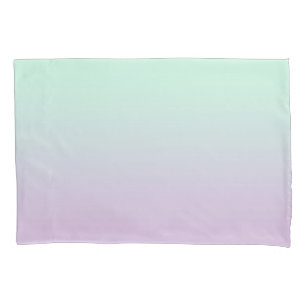 Housse D'oreillers Mint Esthétique Pastel Et Ombre Gradient Lilac