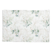 Housse D'oreillers Mint Green Pastel Floral Greenery Motif (Dos)