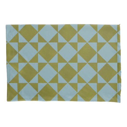 Housse D'oreillers Mint Pine Diamond Tile  (devant)