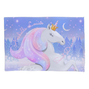 Housse D'oreillers Minuit Unicorn Princess Frozen Lake Sweet Dreams