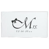 Housse D'oreillers Mme avec Bow (devant)