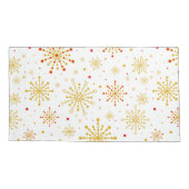 Housse D'oreillers Mod rouge et or rétro atomique du milieu du siècle (Dos-gauche)