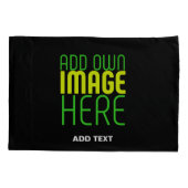 HOUSSE D'OREILLERS MODÈLE DE TEXTE D'IMAGE NOIRE SIMPLE ET MODERNE (Dos-gauche)