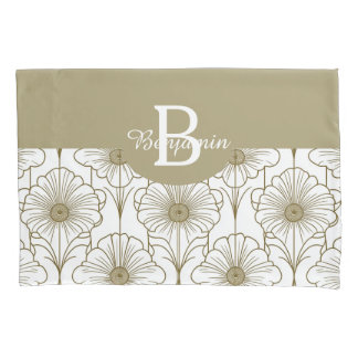 Housse D'oreillers Modèle Floral Gold Line Pillowcase