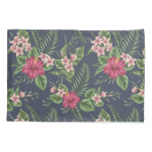 Housse D'oreillers Modèle floral Hibiscus Monogramme Coussin Coque (Dos)