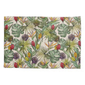 Housse D'oreillers Modèle floral tropical (Dos-gauche)