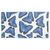 Housse D'oreillers Modèle motif de papillon bleu morpho (devant-gauche)