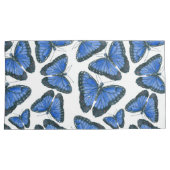 Housse D'oreillers Modèle motif de papillon bleu morpho (devant-Droit)