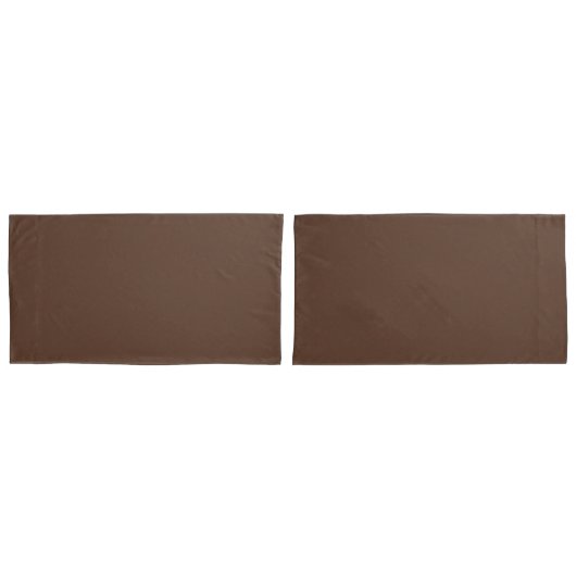 Housse D'oreillers Modern Chocolate Brown Premium Comfort Pillowcase (devant-Set)