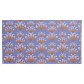 Housse D'oreillers Modern Floral Pattern in Blue and Tan (devant)