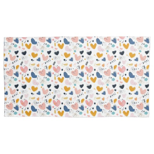 Housse D'oreillers Modern Hearts (devant-gauche)
