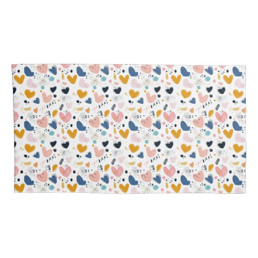 Housse D'oreillers Modern Hearts (Dos-Droit)