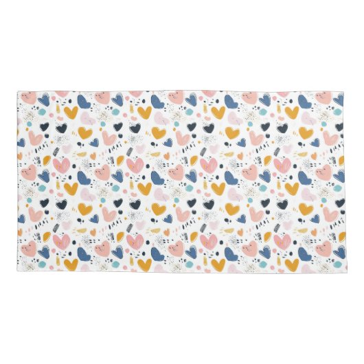 Housse D'oreillers Modern Hearts (Dos-gauche)