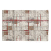 Housse D'oreillers Modern rustic red plaid (Dos)