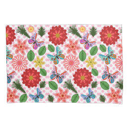 Housse D'oreillers Modern Spring Garden Butterfly Floral 