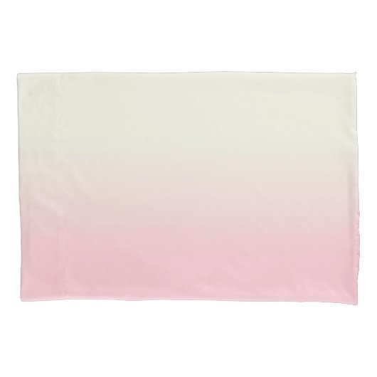 Housse D'oreillers Moderne Blanc Pastel rose Ombre Gradient (devant-gauche)