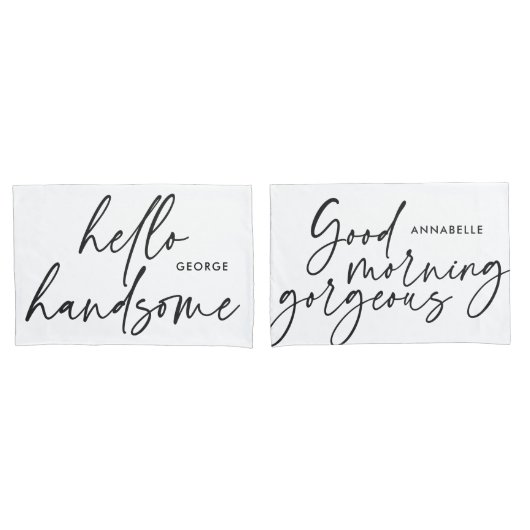 Housse D'oreillers Moderne ceci son cadeau moderne noir blanc (devant-Set)