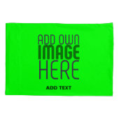 HOUSSE D'OREILLERS MODERNE ÉDITABLE NEON GREEN IMAGE MODÈLE TEXTE (Dos)