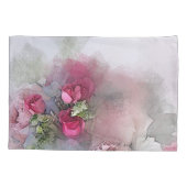 Housse D'oreillers Moderne Elégant aquarelle Rose Fleurs florales (Dos)