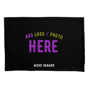 HOUSSE D'OREILLERS MODERNE ET MODERNE PERSONNALISABLE NOIR VÉRIFIÉ