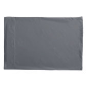 Housse D'oreillers Moderne Gris de Charbon Couleur uni (Dos)