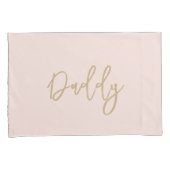 Housse D'oreillers Moderne maman papa or Personnalisé Monogramme Nom (devant-Droit)