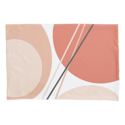 Housse D'oreillers Moderne Mid-Century Abstrait Geo Pastel Terracotta (devant-gauche)