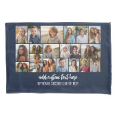 Housse D'oreillers Moderne Minimal Blue - 20 Photo Collage (devant)