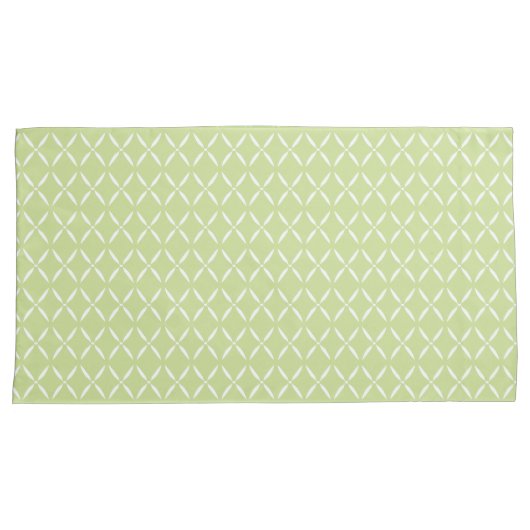 Housse D'oreillers Moderne tendance Fleurs vertes et blanches (devant-Droit)