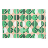 Housse D'oreillers Moitié ovale rayée verte (devant)