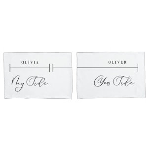 Housse D'oreillers Mon côté votre côté personnalisable script él
