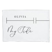 Housse D'oreillers Mon côté votre côté personnalisable script élégant (devant-gauche)