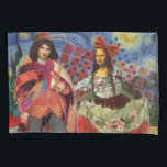 Housse D'oreillers Mona Lisa Romantic Funny Art coloré<br><div class="desc">Cette merveilleuse invitation prend des éléments de la Mona Lisa et de Van Gogh's Starry nuit pour faire un thème mariage exceptionnellement unique et fantasque stationnaire pour une invitation, merci, numéro de table, et plus encore! Mona Lisa - Cette image présente la Mona Lisa avec son homme, dansant dans la...</div>