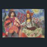 Housse D'oreillers Mona Lisa Romantic Funny Art coloré<br><div class="desc">Cette merveilleuse invitation prend des éléments de la Mona Lisa et de Van Gogh's Starry nuit pour faire un thème mariage exceptionnellement unique et fantasque stationnaire pour une invitation, merci, numéro de table, et plus encore! Mona Lisa - Cette image présente la Mona Lisa avec son homme, dansant dans la...</div>