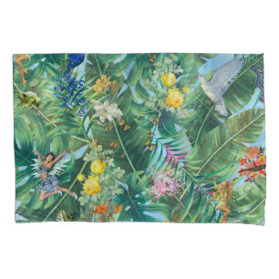 Housse D'oreillers Monde Whimsical Tropical des Fées, & Papillons