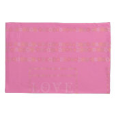 Housse D'oreillers Monogram Rustique Daisy Floral Amour Rose (Dos)