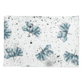 Housse D'oreillers Monogramme acier bleu Floral (Dos)