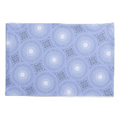 Housse D'oreillers Monogramme bleu cercles motif (Dos)