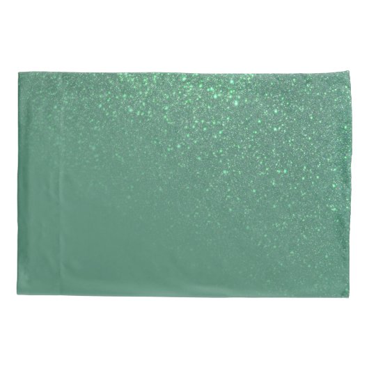 Housse D'oreillers Monogramme diagonal de Parties scintillant verte d (Dos)