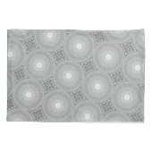Housse D'oreillers Monogramme gris cercles motif (Dos)