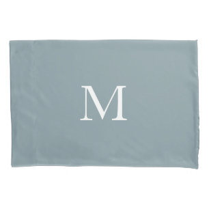 Housse D'oreillers Monogramme moderne Solid Dusty Green