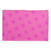 Housse D'oreillers Monogramme motif rose chaud cercles (Dos)