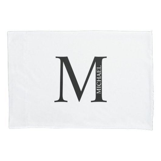 Housse D'oreillers Monogramme personnalisé et Coque Coussin de nom (devant)