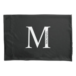 Housse D'oreillers Monogramme personnalisé et Coque Coussin de nom