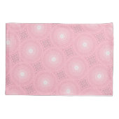 Housse D'oreillers Monogramme rose cercles motif (Dos)